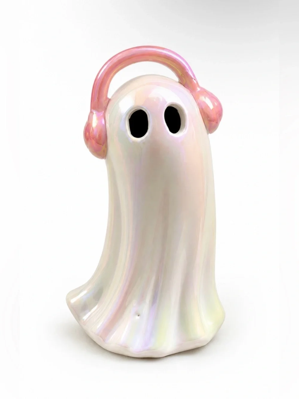 ADORABLE Light Up Ghost Figurine - Pink Halloween